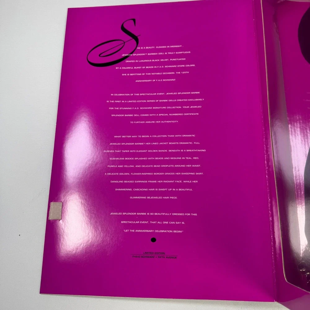 Mattel Jeweled Splendor Barbie FAO Schwarz Signature Collection 1995 Doll 14061